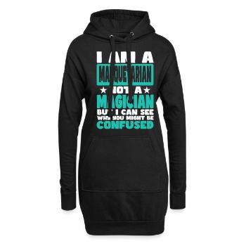 Marquetarier - Hoodie-Kleid - Schwarz - Vorne