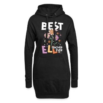 Bester Englischlehrer Englischlehrerin - Hoodie-Kleid - Schwarz - Vorne