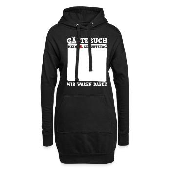 45. Geburtstag Gästebuch Für Schöne Erinnerungen - Hoodie-Kleid - Schwarz - Vorne
