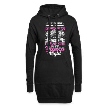 Planung Meiner Nächsten Bunco-nacht Spaß Design - Hoodie-Kleid - Schwarz - Vorne
