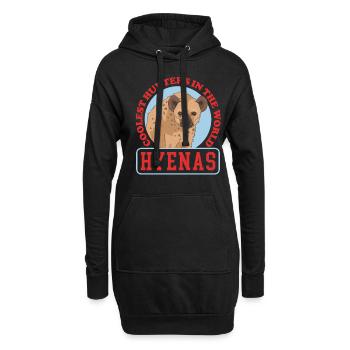Hyène, hyène tachetée, cadeau de hyène - Sweat-shirt à capuche long Femme - noir - Devant