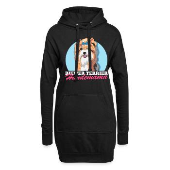 Biewer Terrier Hundemama Hundebesitzer Geschenk - Hoodie-Kleid - Schwarz - Vorne