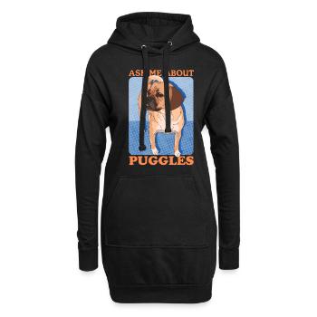 Puggle chiens propriétaires de chiens chien propriétaire cadeau - Sweat-shirt à capuche long Femme - noir - Devant