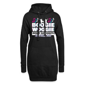 Boogie Woogie Dance Swing rétro - Sweat-shirt à capuche long Femme - noir - Devant