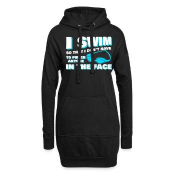 Entraîneur de natation Swimmer Pool - Sweat-shirt à capuche long Femme - noir - Devant
