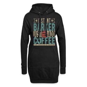 Instant Barker Il suffit d’ajouter du café - Sweat-shirt à capuche long Femme - noir - Devant