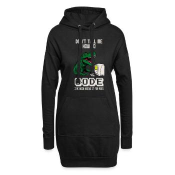 No, you can't pet my bulldog - Hoodie Dress - black - Front