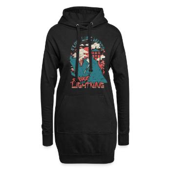 Aikido Flow Like Water Strike Like Lightning - Hoodie-Kleid - Schwarz - Vorne