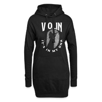 Violon Violon Violoniste Joueur de violon - Sweat-shirt à capuche long Femme - noir - Devant