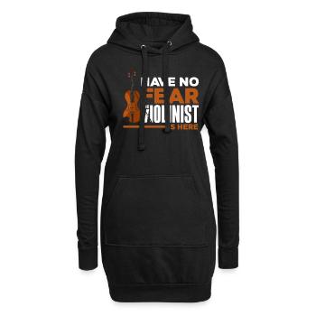 Geige Violine Geigenspieler Violinenspieler - Hoodie-Kleid - Schwarz - Vorne