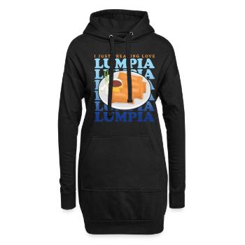 Lumpia Loempia Rouleau de printemps cadeau - Sweat-shirt à capuche long Femme - noir - Devant