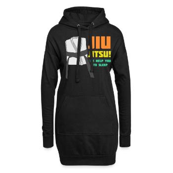 BJJ Ju-Jitsu Brasilian Jiu-Jitsu - Hoodie-Kleid - Schwarz - Vorne