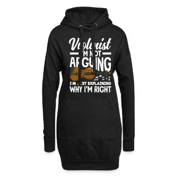 Geige Violine Geigenspieler Violinenspieler - Hoodie-Kleid - Schwarz - Vorne