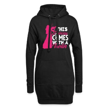 Geige Violine Geigenspieler Violinenspieler - Hoodie-Kleid - Schwarz - Vorne