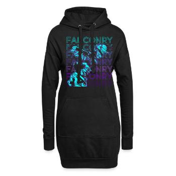 Falknerei Falkner Hawking Hawker Retro - Hoodie-Kleid - Schwarz - Vorne