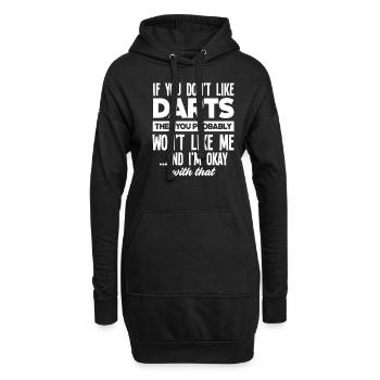 Dart Loisirs Sports Jeu de fléchettes Athlète - Sweat-shirt à capuche long Femme - noir - Devant