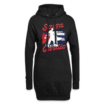 Salsa Is My Cardio Salsero Salsera - Hoodie-Kleid - Schwarz - Vorne