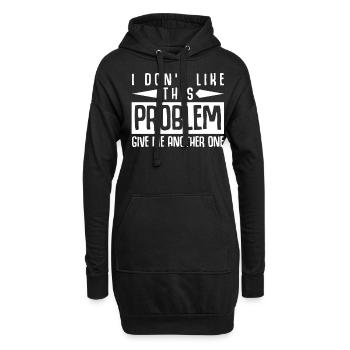 Misanthrop Grumpy Misanthropist Dislike - Hoodie-Kleid - Schwarz - Vorne