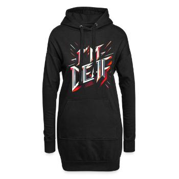 I'm Deaf 44 - Hoodie-Kleid - Schwarz - Vorne
