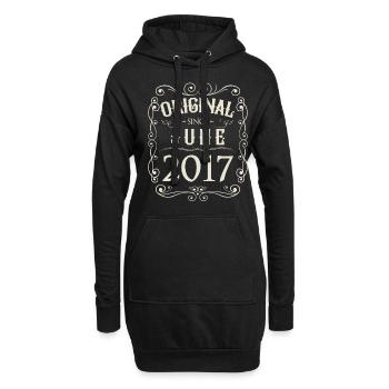 Vintage - Original depuis l'anniversaire de juin 2017 - Sweat-shirt à capuche long Femme - noir - Devant