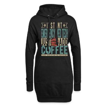 Instant Emergency Med Tech Il suffit d’ajouter du café - Sweat-shirt à capuche long Femme - noir - Devant