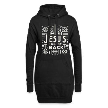 Jésus est là pour moi 30 - Sweat-shirt à capuche long Femme - noir - Devant