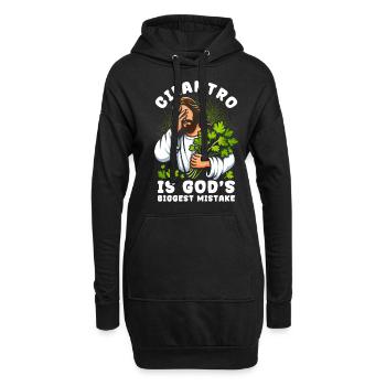 La coriandre anti-coriandre est la plus grande erreur de Dieu - Sweat-shirt à capuche long Femme - noir - Devant
