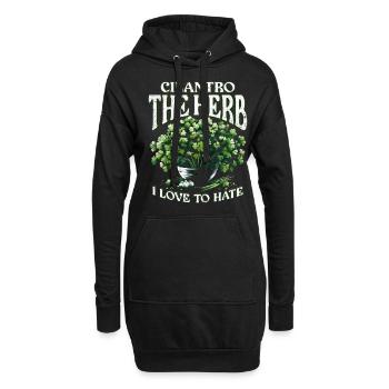 Korianderhasser Cilantro The Herb I Love To Hate - Hoodie-Kleid - Schwarz - Vorne