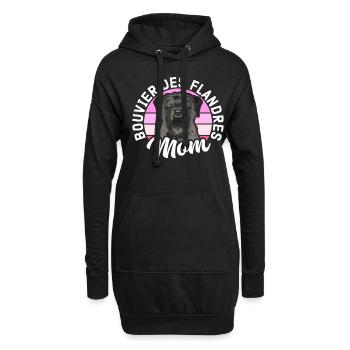Bouvier des Flandres Mom Vlaamse Koehond Gift - Sweat-shirt à capuche long Femme - noir - Devant
