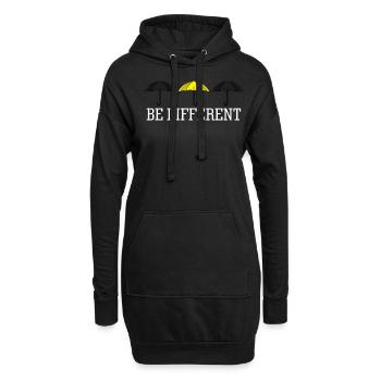 Yellow Umbrella Umbrellas - Hoodie-Kleid - Schwarz - Vorne