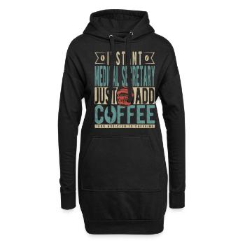 Secrétaire médicale instantanée Il suffit d’ajouter du café - Sweat-shirt à capuche long Femme - noir - Devant