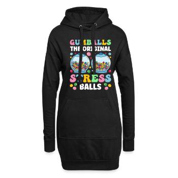 Machine à chewing-gum drôle - Sweat-shirt à capuche long Femme - noir - Devant