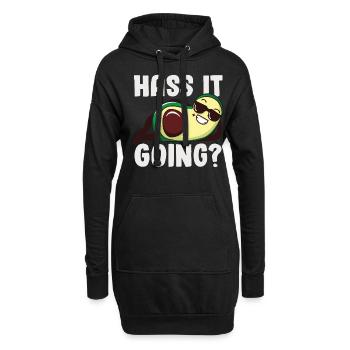 Avocat Guacamole Vegan Cadeau - Sweat-shirt à capuche long Femme - noir - Devant