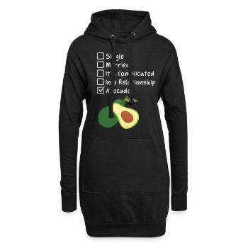 Avocado Guacamole Vegan Geschenk - Hoodie-Kleid - Schwarz - Vorne