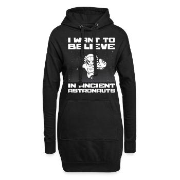 Théoricien de l’ancien astronaute Alien OVNI Croyant - Sweat-shirt à capuche long Femme - noir - Devant