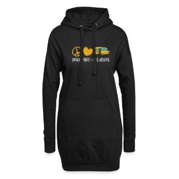 Busfahrer - Hoodie-Kleid - Schwarz - Vorne
