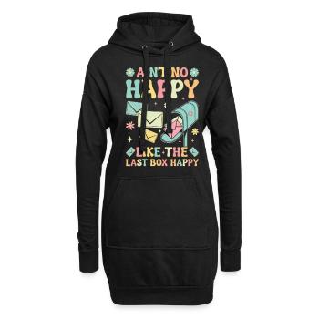 Service postal postier facteur le dernier Bo - Sweat-shirt à capuche long Femme - noir - Devant