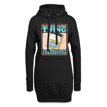 Mayo Mayonnaise amant cadeau - Sweat-shirt à capuche long Femme - noir - Devant