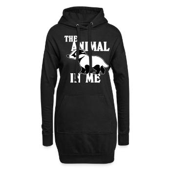 Honey Badger Cute Honey Badgers - Hoodie-Kleid - Schwarz - Vorne