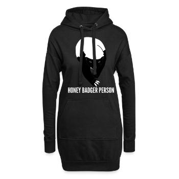 Honey Badgers Grumpy Honey Badger - Hoodie-Kleid - Schwarz - Vorne