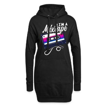Bisexuell Mixtape - Hoodie-Kleid - Schwarz - Vorne