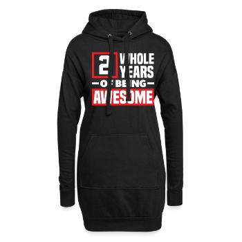 Fête d’anniversaire pour enfants du 2e anniversaire - Sweat-shirt à capuche long Femme - noir - Devant