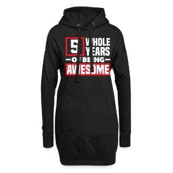 5. Geburtstag Kindergeburtstag - Hoodie-Kleid - Schwarz - Vorne