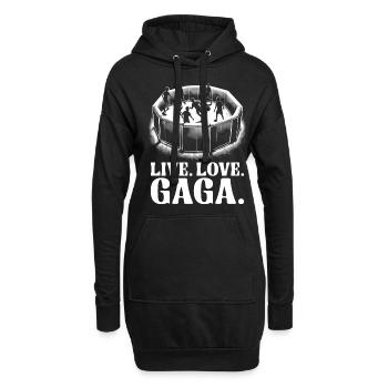 Gagaball Gaga Ball Dodgeball Live Love Gaga - Sweat-shirt à capuche long Femme - noir - Devant
