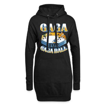 Gagaball Gaga For Gaga Ball Dodgeball - Hoodie-Kleid - Schwarz - Vorne