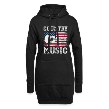 Country - Hoodie-Kleid - Schwarz - Vorne