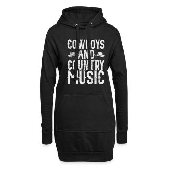 Pays - Sweat-shirt à capuche long Femme - noir - Devant