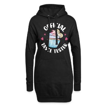 Cupcake Muffin Backen Geschenk - Hoodie-Kleid - Schwarz - Vorne