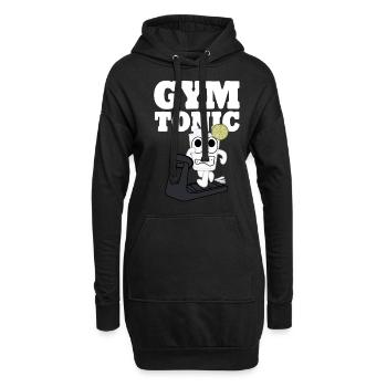 Gym Motivation Treadmill Workout - Hoodie-Kleid - Schwarz - Vorne
