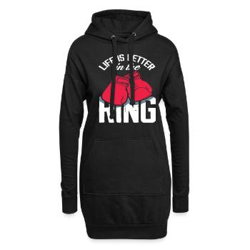 Gants de boxe Boxing Life Ring - Sweat-shirt à capuche long Femme - noir - Devant